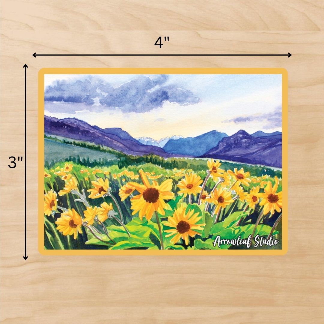 Balsamroot at Dusk Sticker