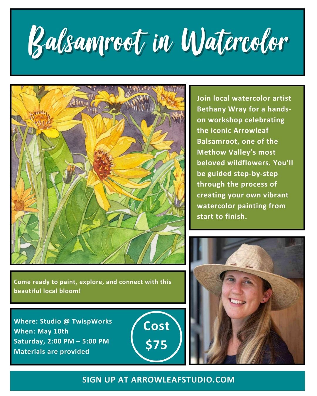 Balsamroot in Watercolor