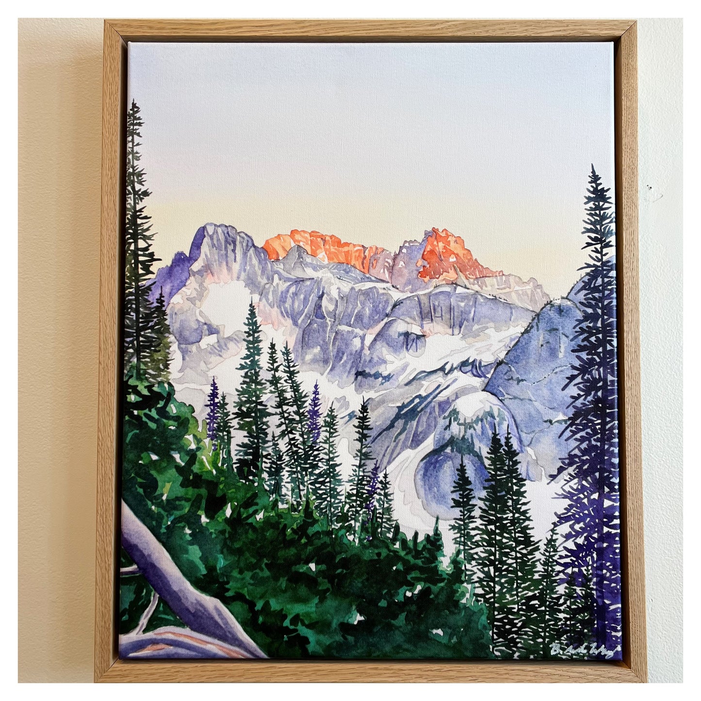 Easy Pass at Sunset Framed Canvas Print