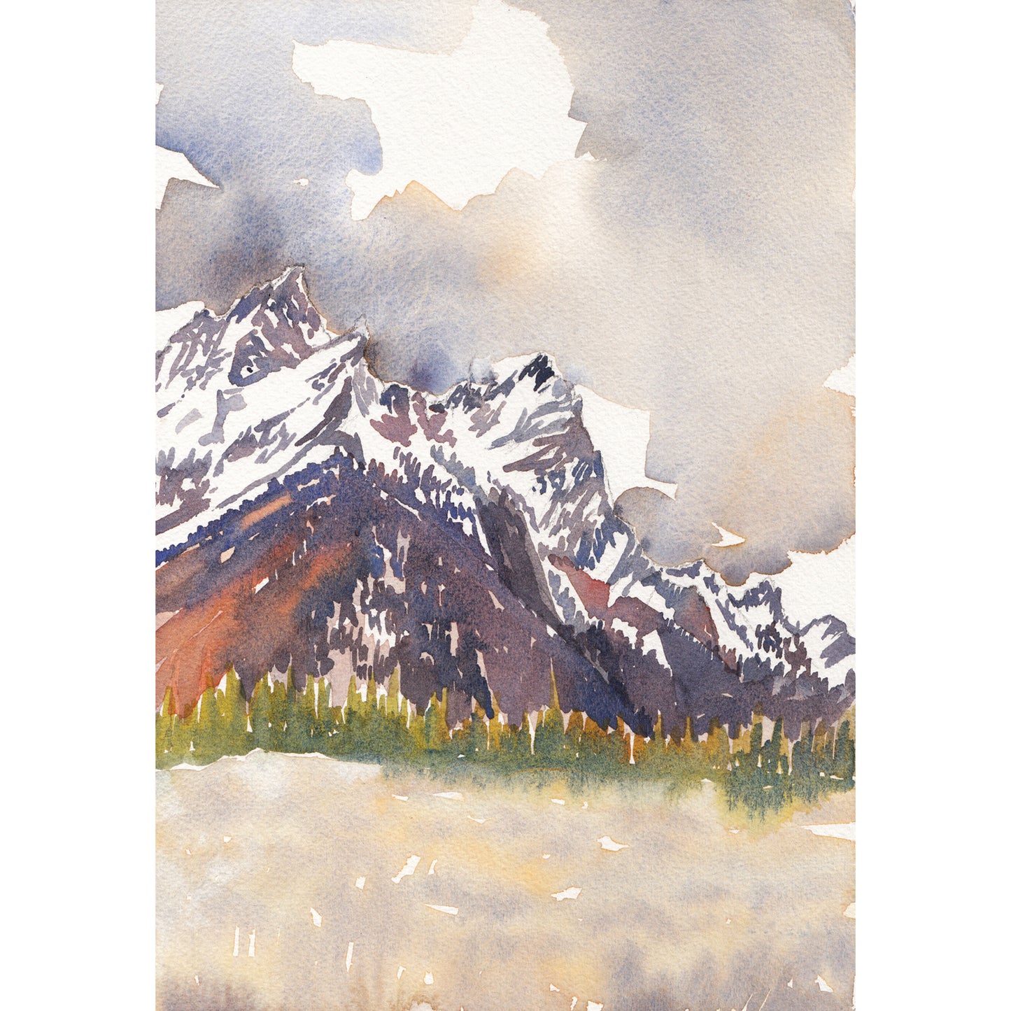 Tetons at Sunset Print