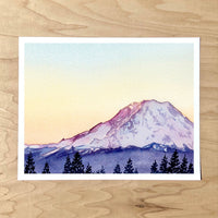 Alpenglow on Rainier Print