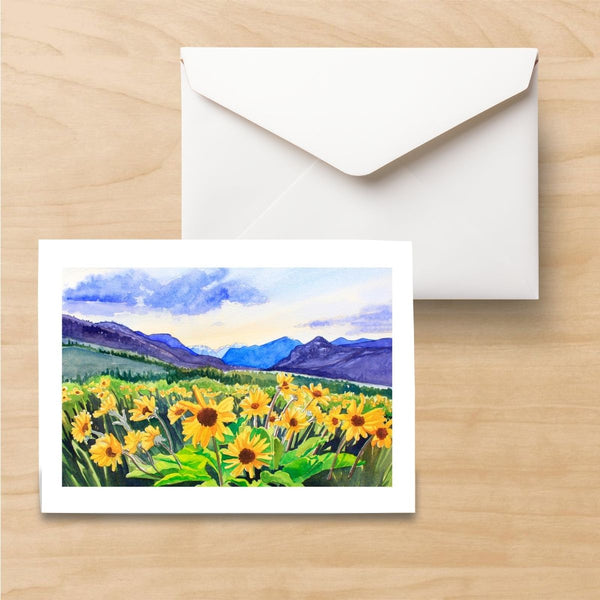 Balsamroot at Dusk Card