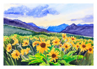 Balsamroot at Dusk Card