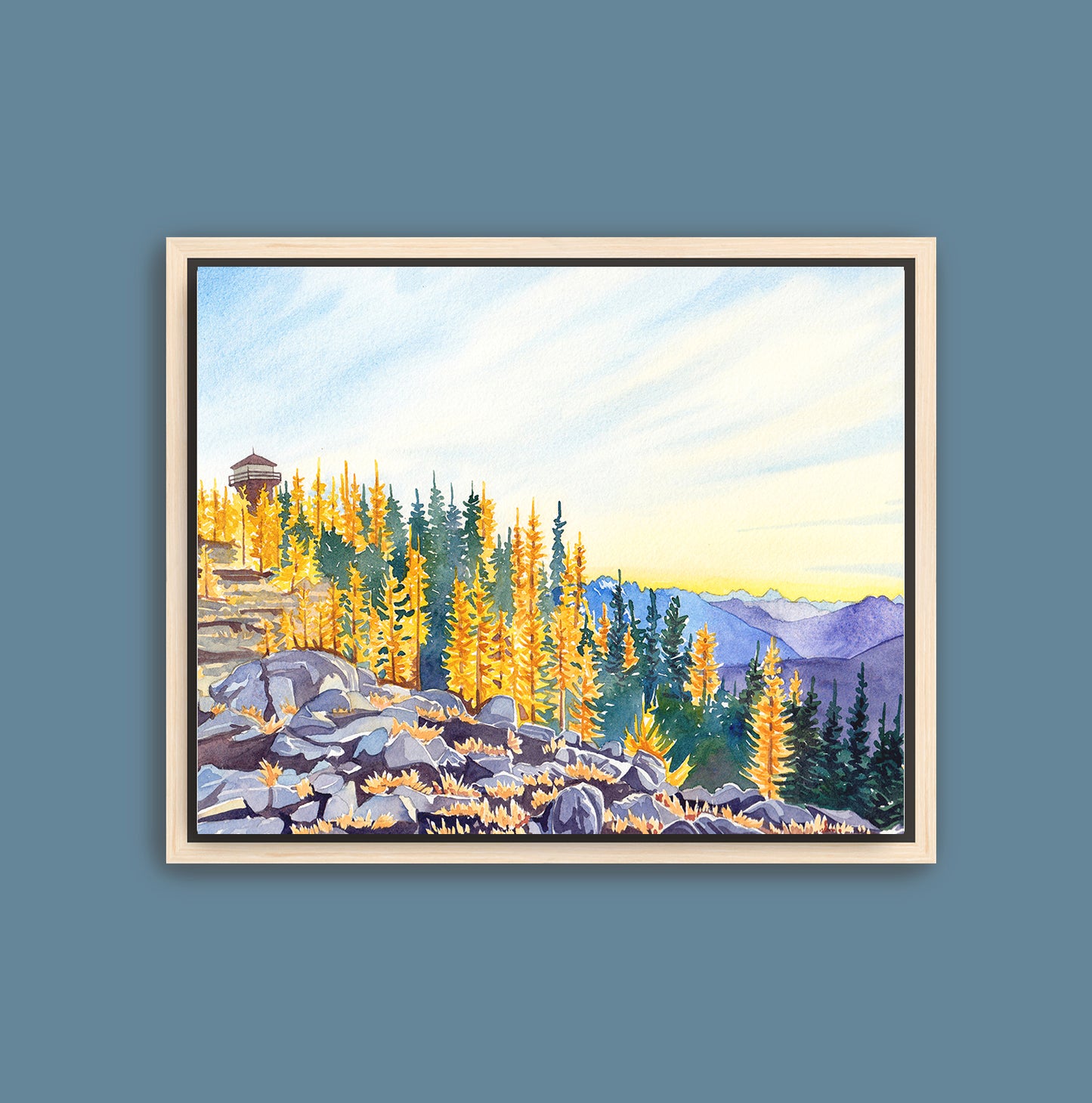 Goat Peak Lookout in the Fall Print