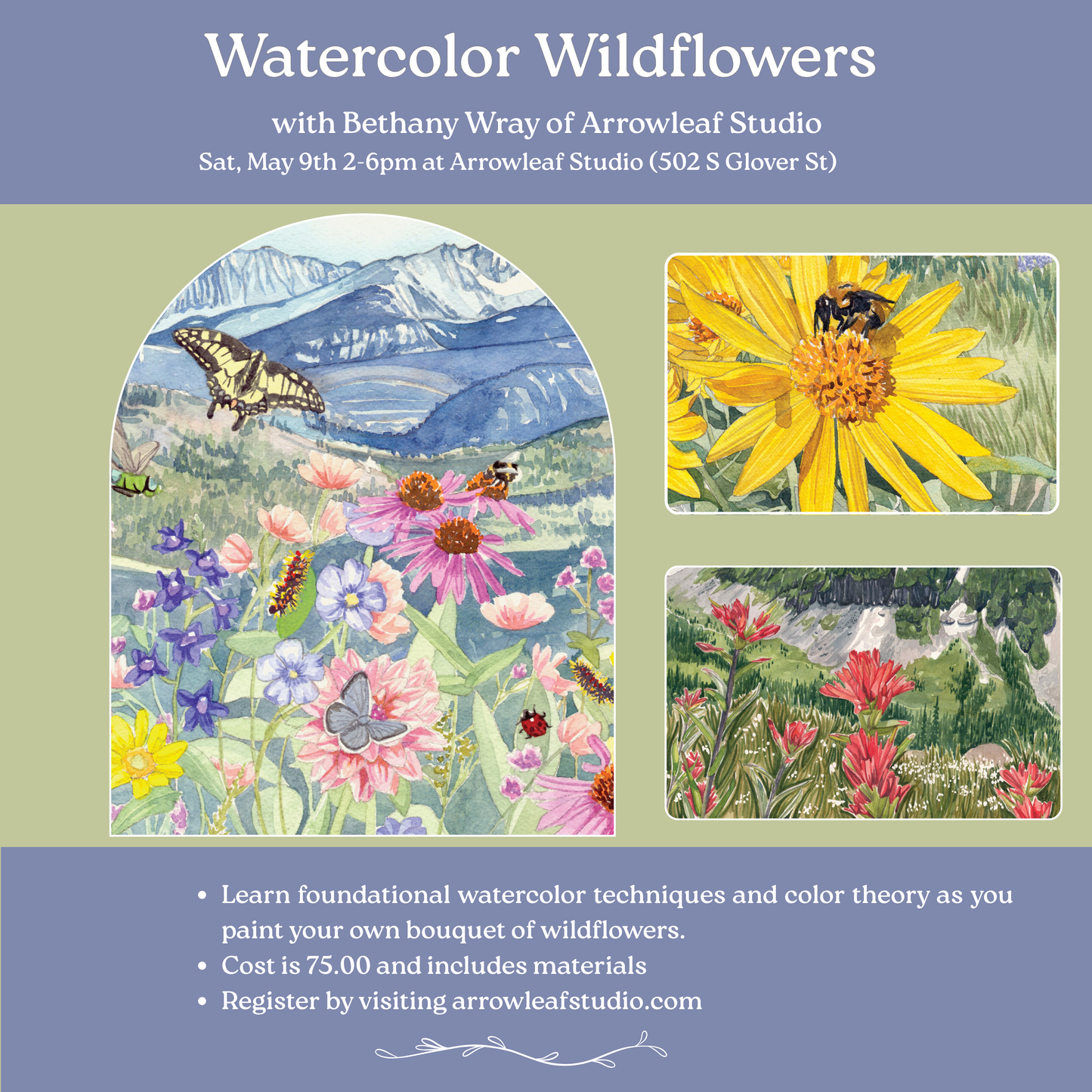 Watercolor Wildflowers
