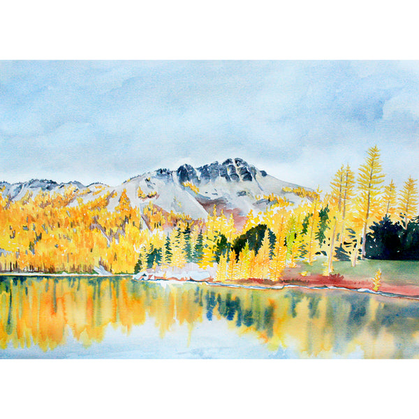 Cooney Lake in the Fall Print