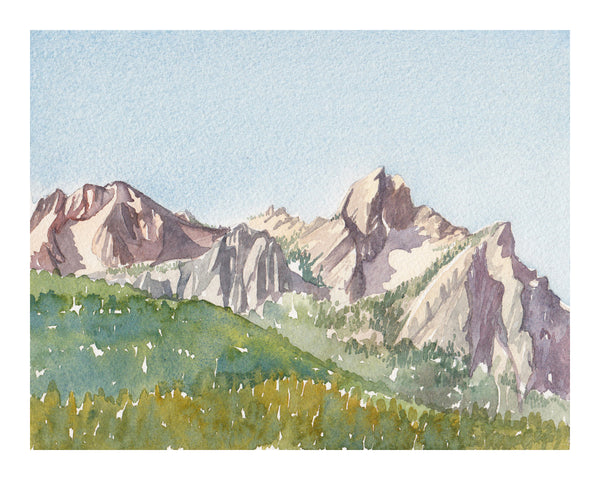 Sawtooth Mountains in Stanley, Idaho. -   Watercolor landscape  paintings, Watercolor landscape, Landscape paintings